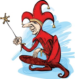 court-jester-in-red-costume-vector-618270